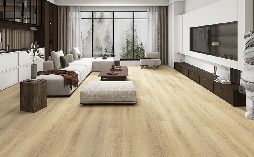 Johnson Hardwood Vortis Norden Home Niksen – WPC vinyl plank flooring room scene