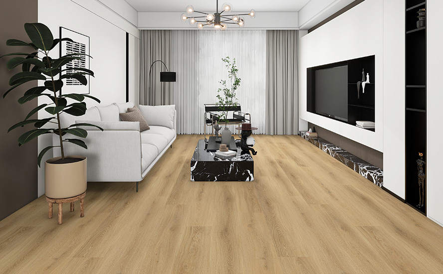Johnson Hardwood Vortis Norden Home Hus – WPC vinyl plank flooring room scene
