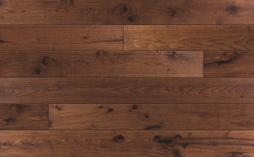 Johnson Hardwood English Pub Porter – hickory engineered hardwood plank swatch