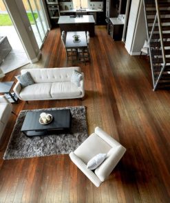 Johnson Hardwood English Pub Smoked Bourbon – maple engineered hardwood room scene