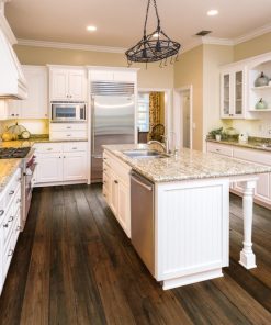Johnson Hardwood English Pub Porter – hickory engineered hardwood room scene