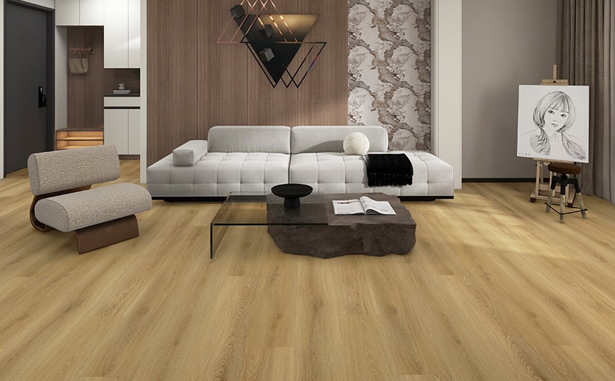 Johnson Hardwood Vortis Norden Home Lagom – WPC vinyl plank flooring room scene