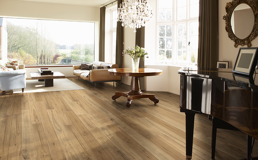 Johnson Hardwood Grand Chateau Barnard – european white oak engineered hardwood room scene