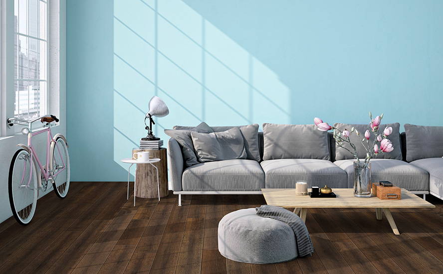 Johnson Hardwood Bella Vista Vienna – water-resistant laminate flooring room scene