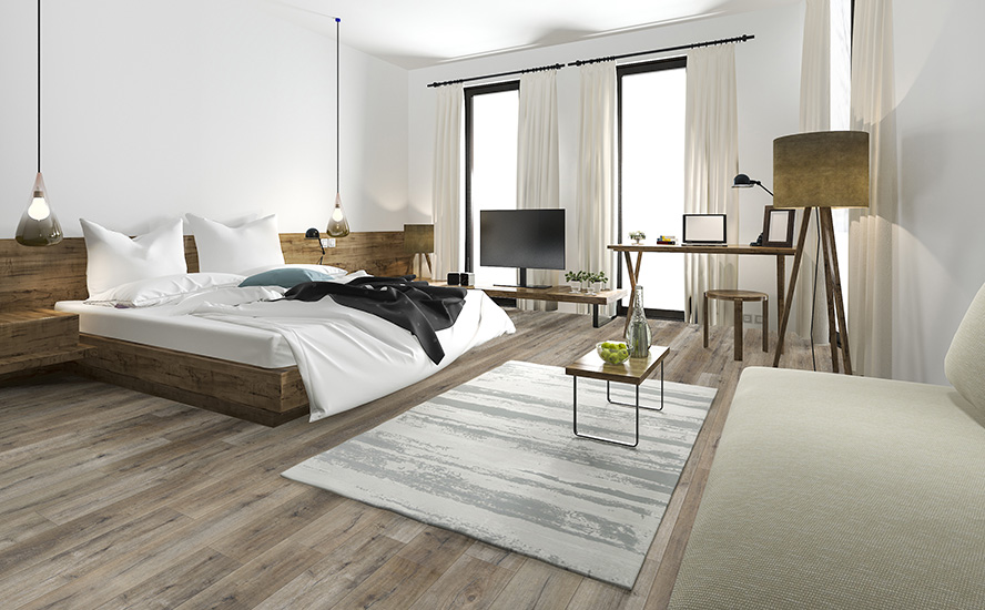 Johnson Hardwood Bella Vista Ferdinand – water-resistant laminate flooring room scene