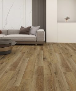 Johnson Hardwood Vortis Cascade Alberta – glue-down luxury vinyl plank room scene