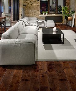 Johnson Hardwood English Pub Applejack – hickory engineered hardwood room scene