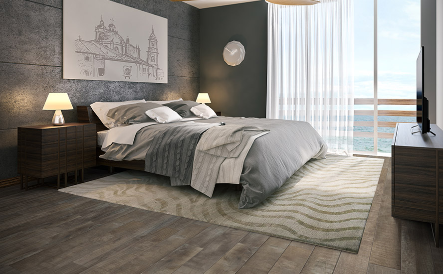 Johnson Hardwood Olde Tavern Bramble – water-resistant laminate flooring room scene