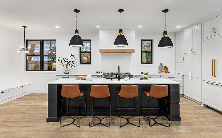 Johnson Hardwood Olde Tavern Spritz – water-resistant laminate flooring room scene