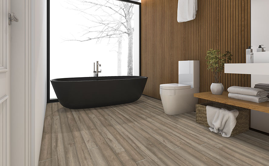 Johnson Hardwood Public House French 75 – SPC rigid core vinyl flooring room scene