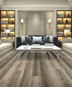 Johnson Hardwood Skyview Storm – SPC rigid core vinyl flooring room scene