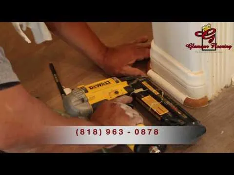 Glamour Flooring crew installing hardwood flooring in a Los Angeles home